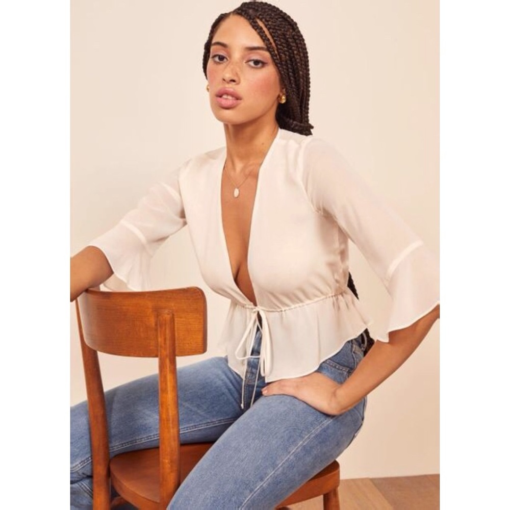 Reformation Faith Top in Ivory